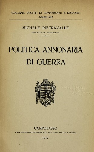 Politica annonaria di guerra