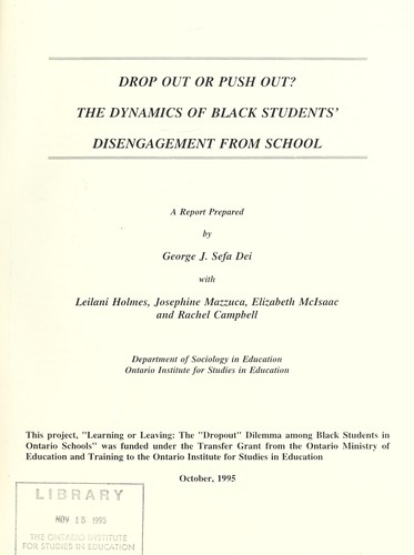 Drop out or push out?