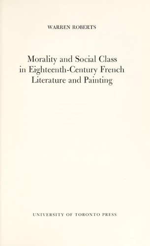 Morality and social class in eighteenth-century French literature and painting