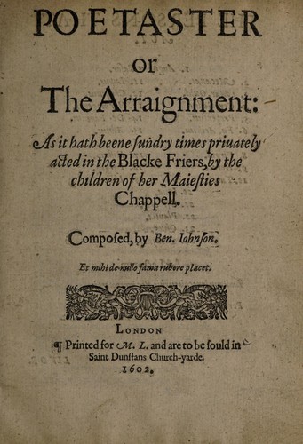 Poetaster, or, The arraignment