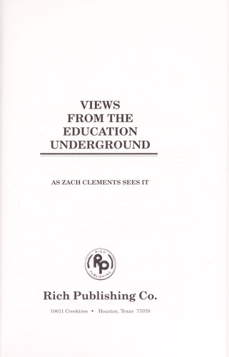 Views from the education underground as Zach Clements sees it