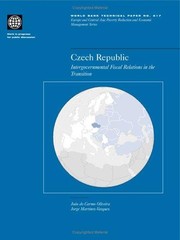 Czech Republic : intergovernmental fiscal relations in the transition