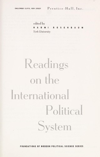 Readings on the international political system