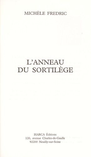 L'anneau du sortile  ge