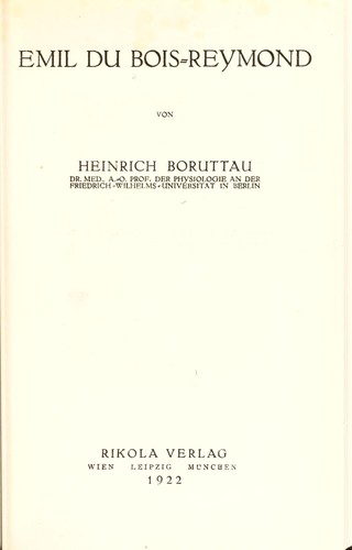 Emil Du Bois-Reymond