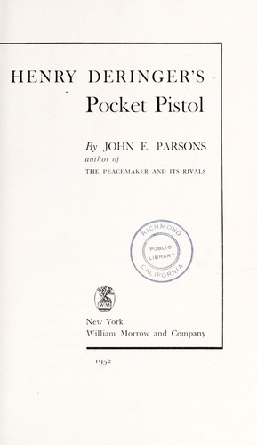 Henry Deringer's pocket pistol