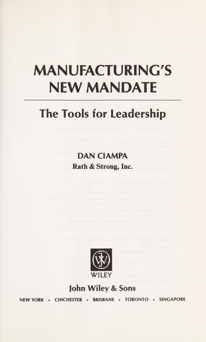 Manufacturing's new mandate