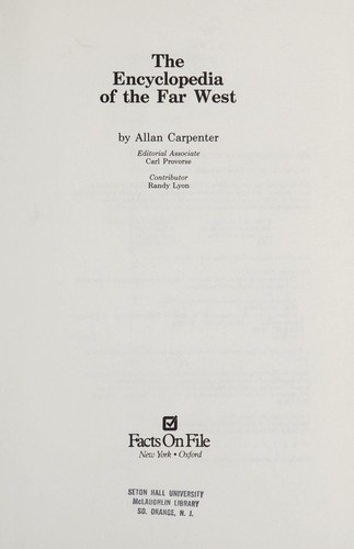 The encyclopedia of the Far West