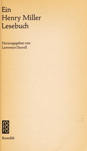 Ein Henry-Miller-Lesebuch
