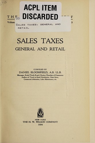 Sales taxes, general and retail