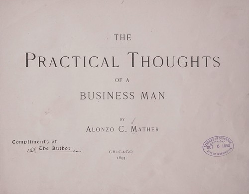 The practical thoughts of a business man