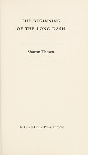 The beginning of the long dash