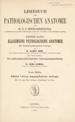 Lehrbuch der pathologischen Anatomie ...