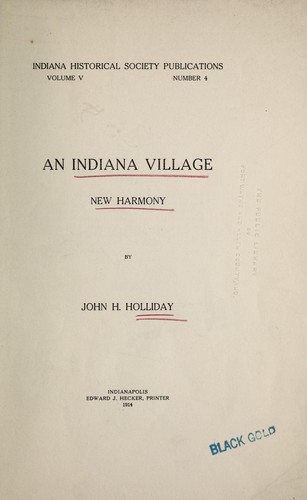 An Indiana village, New Harmony