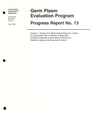 Germ plasm evaluation program