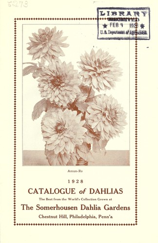 1928 catalogue of dahlias