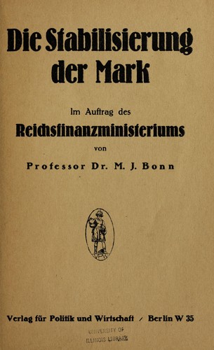 Die Stabilisierung der Mark