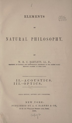 Elements of natural philosophy