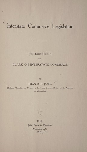 Interstate commerce legislation