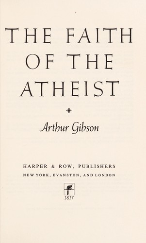 The faith of the atheist