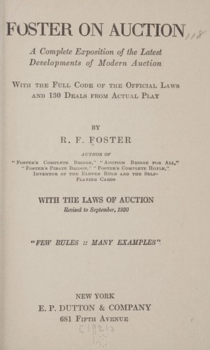 Foster on auction