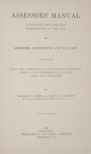 Assessors' manual