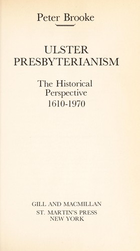 Ulster Presbyterianism