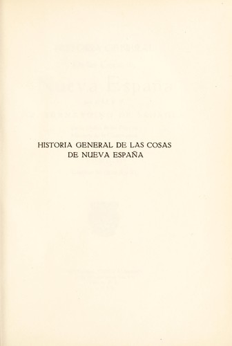 Historia general de las cosas de Nueva España