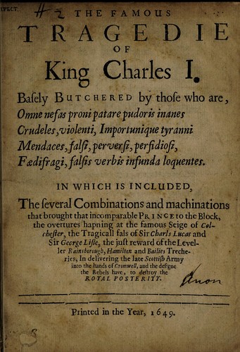 The famous tragedie of King Charles I