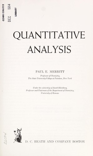Quantitative analysis
