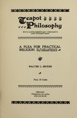 Teapot philosophy