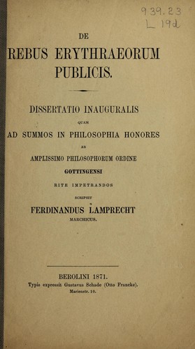 De rebus Erythraeorum publicis