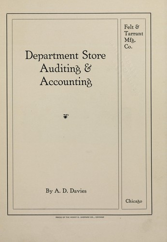 Department store auditing & accounting