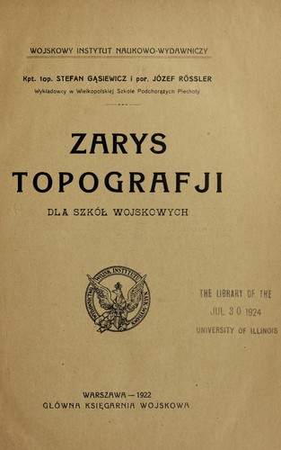 Zarys topografji dla szkól wojskowych