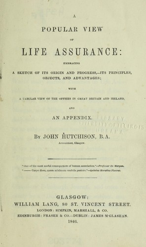 A popular view of life assurance