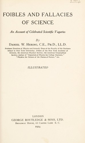 Foibles and fallacies of science