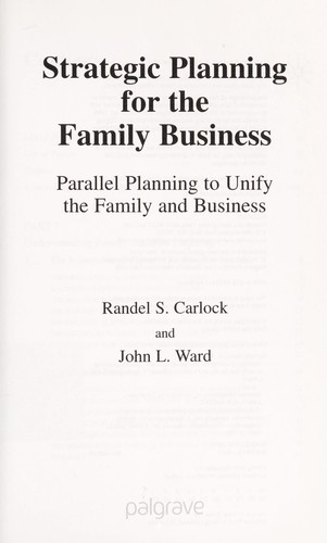 Strategic planning for the family business