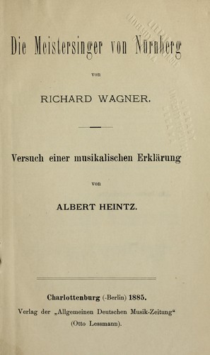 Die Meistersinger von Nürnberg von Richard Wagner