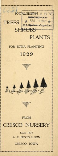 Iowa grown trees, shrubs, plants for Iowa planting, 1929