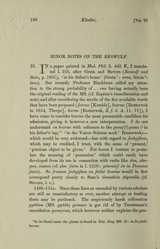 Minor notes on the Beowulf