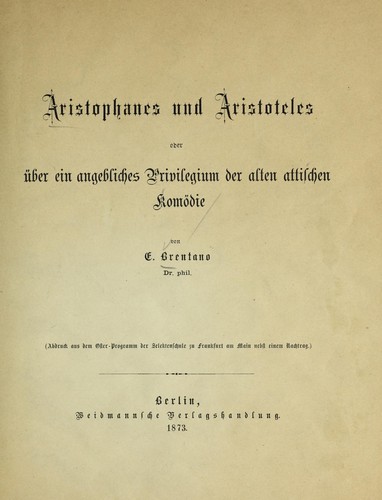 Aristophanes und Aristoteles