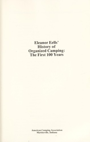 Eleanor Eells' History of organized camping