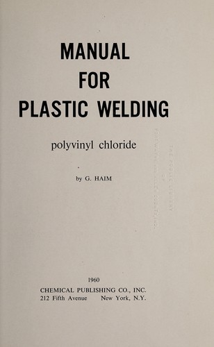 Manual for plastic welding