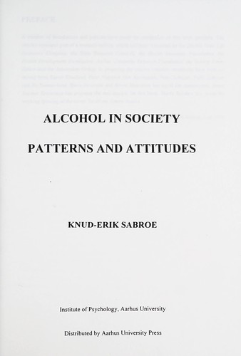Alcohol in society