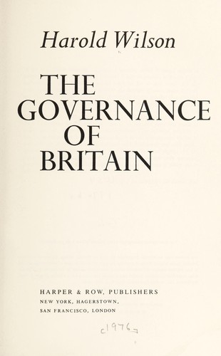 Governance of Britain. 1977, C 1976