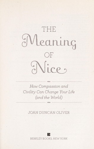 The meaning of nice