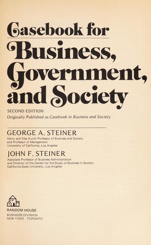 Business, Government and Society