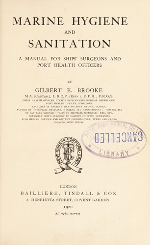 Marine hygiene and sanitation