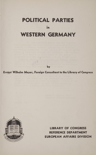 Political parties in Western Germany