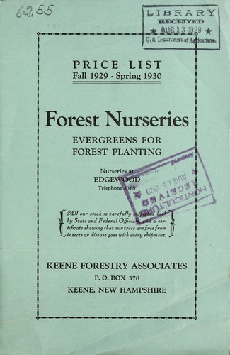 Price list fall 1929-spring 1930